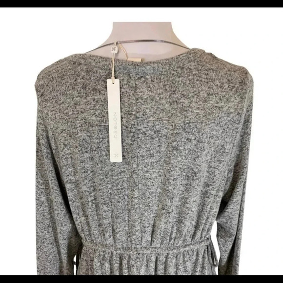 Caslon Grey Heather Peplum Crewneck Sweater size S - Picture 10 of 13